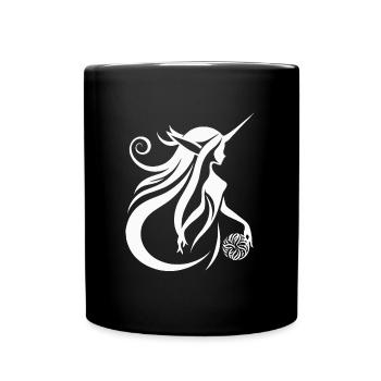 Logo stolen? Elf Unicorn Surprise - Full Colour Mug - black - Front