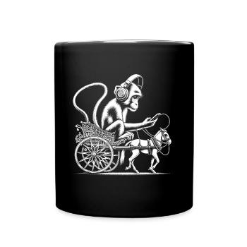 Groove-Monkey - Tasse einfarbig - Schwarz - Vorne