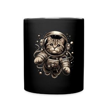 Astronaut BKH getigert Geschenk - Tasse einfarbig - Schwarz - Vorne