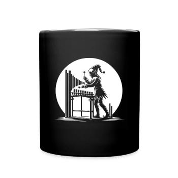 „Elfenvibraphon“ - Tasse einfarbig - Schwarz - Vorne
