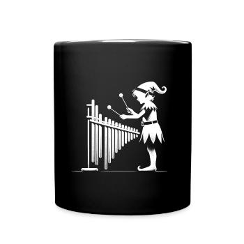 Nächtliches Elfenspiel - Tasse einfarbig - Schwarz - Vorne