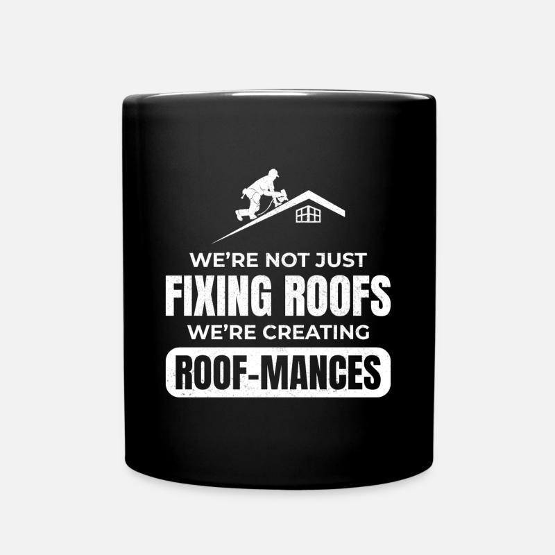 Dachdecker Dachdecker Dachreparatur Mechaniker Bauunternehmer - Tasse einfarbig - Schwarz