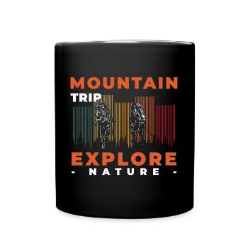 Bergsteigen Felsen Natur - Tasse einfarbig - Schwarz - Vorne