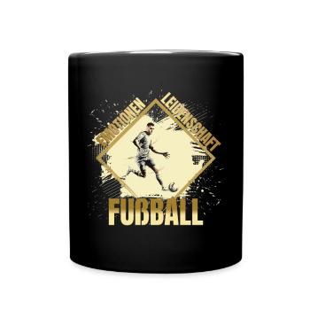 Emotionen - Leidenschaft - Fußball - Tasse einfarbig - Schwarz - Vorne