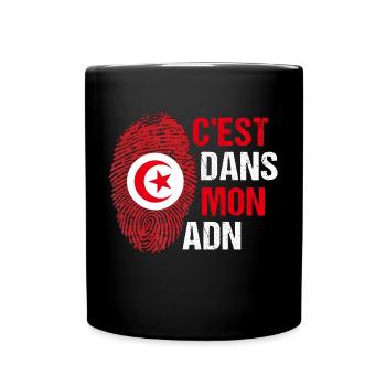 C' est dans mon adn Tunisie cadeau pour tunisien - Mug uni - noir - Devant