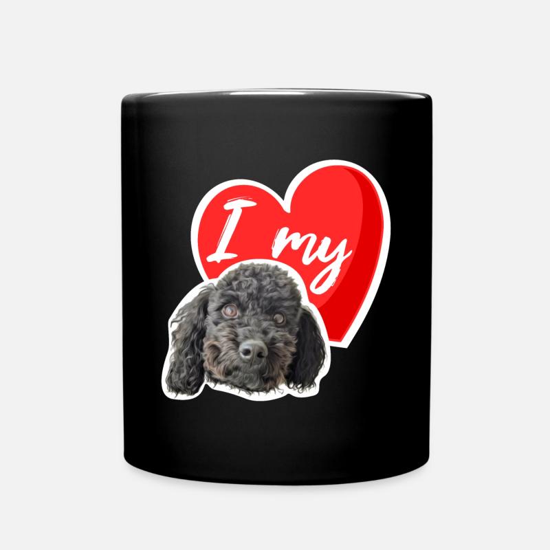J’adore mon caniche - Mug uni - noir