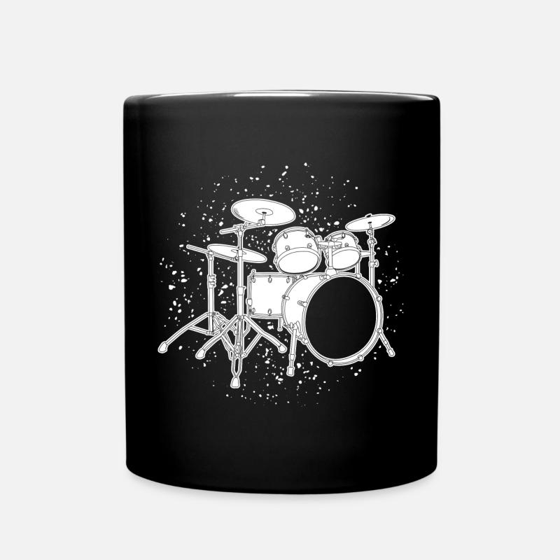 Drumkit Zeichnung - Ensfarvet krus - sort