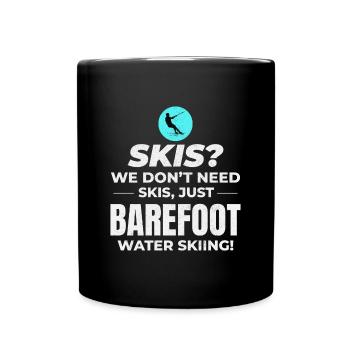 Barefoot Water Skiing Extreme Sports Barefooting - Full Colour Mug - black - Front