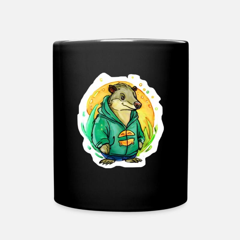 Little Water Rat - Full Colour Mug - black