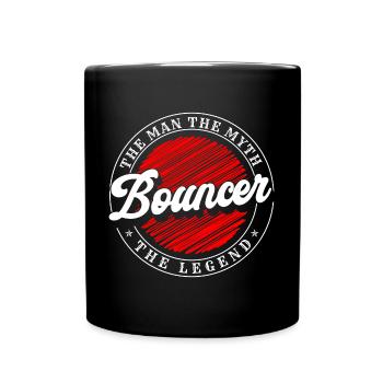 Security Bodyguard Aufpasser Chef - Tasse einfarbig - Schwarz - Vorne