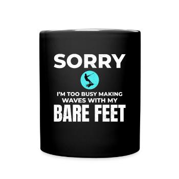 Barefoot Water Skiing Extreme Sports Barefooting - Full Colour Mug - black - Front