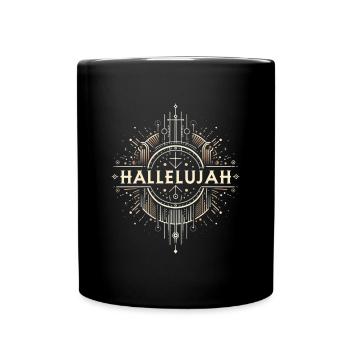 Hallelujah Deco Glyph - Full Colour Mug - black - Front
