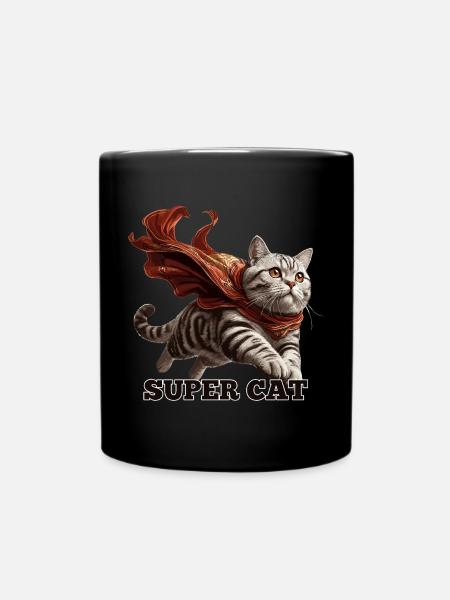 Super chat British Shorthair BKH Tabby - Mug uni - noir