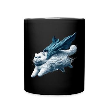 Super Cat Persian White Persian Cat Gift - Full Colour Mug - black - Front