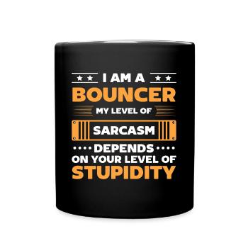 Videur Sécurité Fête forte - Mug uni - noir - Devant