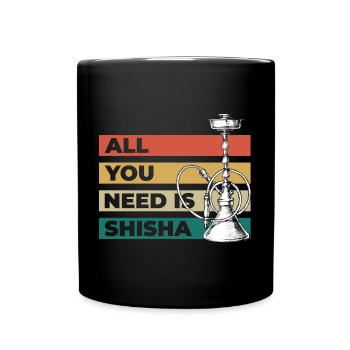 Sisha Rauch Chillig Orientalisch - Tasse einfarbig - Schwarz - Vorne