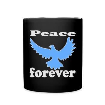 Oiseau de la Colombe de la Paix - Mug uni - noir - Devant