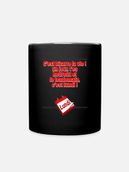 Demain c'est lundi - Mug uni - noir