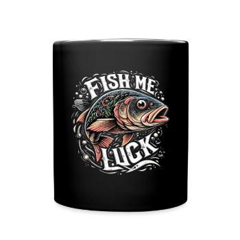 Pêchez-moi un cadeau de pêche porte-bonheur - Mug uni - noir - Devant