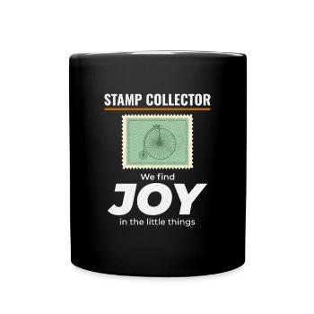 Briefmarkensammler Sammler Hobby Philatelist - Tasse einfarbig - Schwarz - Vorne