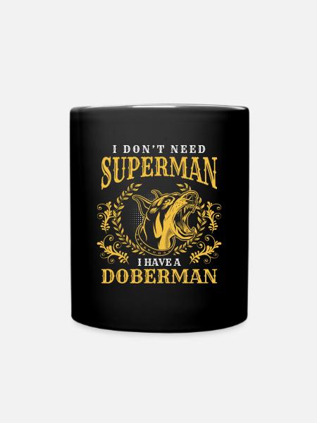 Dobermann Hunderasse Diensthund Hundefreund - Tasse einfarbig - Schwarz