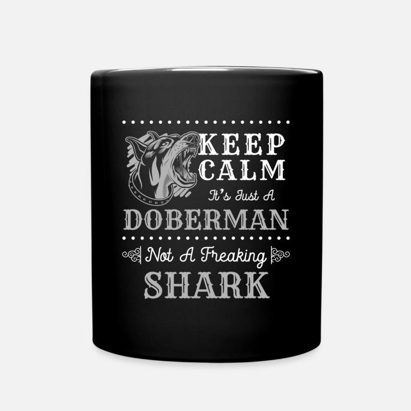 Dobermann Hunderasse Diensthund Hundetraining - Tasse einfarbig - Schwarz