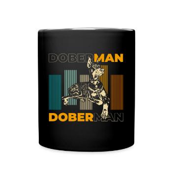 Doberman Pedigree Dog Training - Full Colour Mug - black - Front