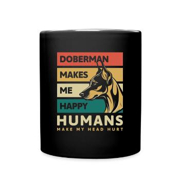 Guard Dog Dog Owner Protector Protection Service - Full Colour Mug - black - Front
