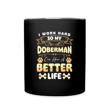 Hund Hundebesitzer Hundeliebe Schutzhund - Tasse einfarbig - Schwarz - Vorne