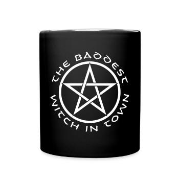 Die böseste Hexe der Stadt - Tasse einfarbig - Schwarz - Vorne