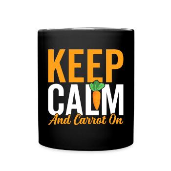 Carrot On Gardening Gardener Plants Expert Garden - Full Colour Mug - black - Front