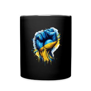 Ukraine poing force courage liberté - Mug uni - noir - Devant