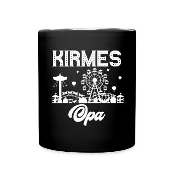 Kirmes Opa Jahrmarkt Rummel Volksfest - Tasse einfarbig - Schwarz - Vorne