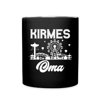 Kirmes Oma Jahrmarkt Rummel Volksfest - Tasse einfarbig - Schwarz - Vorne