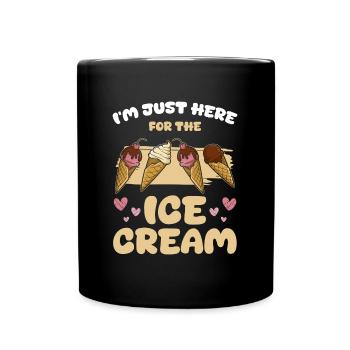 Eiswaffel Sommer Süßigkeiten Geschmack - Tasse einfarbig - Schwarz - Vorne