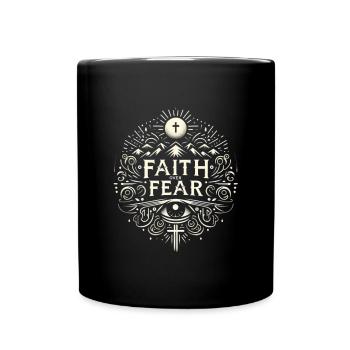 Belief over Fear Motive - Full Colour Mug - black - Front