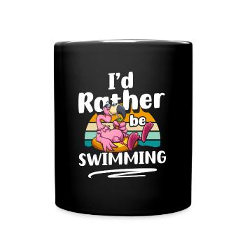 Schwimmen Wasser Sonne Tauchen - Tasse einfarbig - Schwarz - Vorne