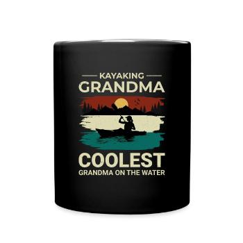 kayak Gradma Kayak Canoë Kayak Drôle - Mug uni - noir - Devant