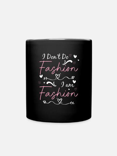 Mode Kleidung Trend - Tasse einfarbig - Schwarz