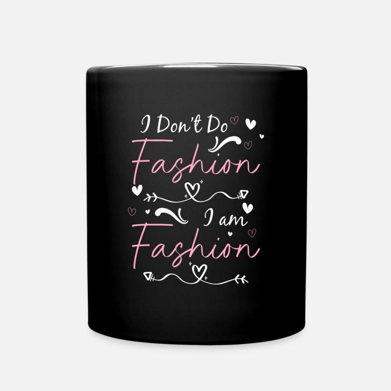 Mode Kleidung Trend - Tasse einfarbig - Schwarz