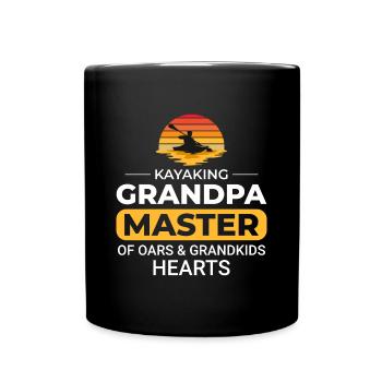 kayaking Gradpa Kayak Canoe Kayaker Funny - Full Colour Mug - black - Front