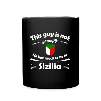 La nostalgie de la Sicile - Mug uni - noir - Devant