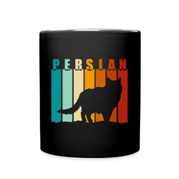 Perser Stubentiger Kätzchen Katzenlady - Tasse einfarbig - Schwarz - Vorne