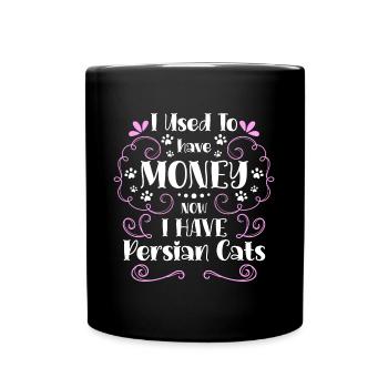 Katze Stubentiger Chefin Katzenmama - Tasse einfarbig - Schwarz - Vorne