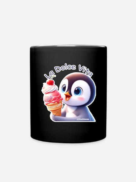 Penguin - La Dolce Vita - Full Colour Mug - black
