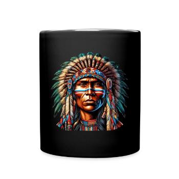 Amérindien Peau rouge d’Amérique - Mug uni - noir - Devant