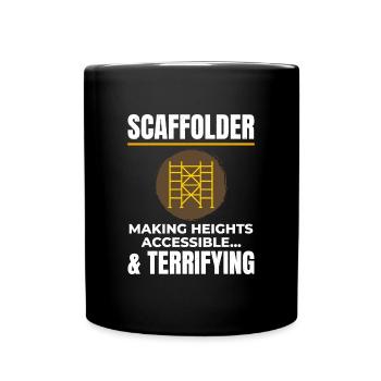 Scaffolder Scaffold Builder Scaffolding Platform - Full Colour Mug - black - Front