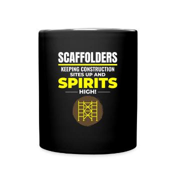 Scaffolder Scaffold Builder Scaffolding Platform - Full Colour Mug - black - Front