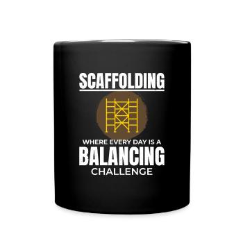 Scaffolder Scaffold Builder Scaffolding Platform - Full Colour Mug - black - Front