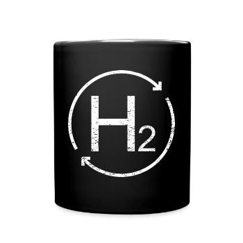 H² Hydrogen Future Green Future Energy - Full Colour Mug - black - Front